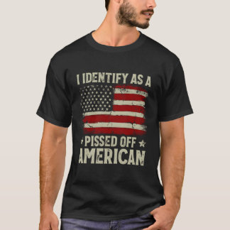 T-shirt Le Drapeau Américain Que J'Identifie Comme Un Amér