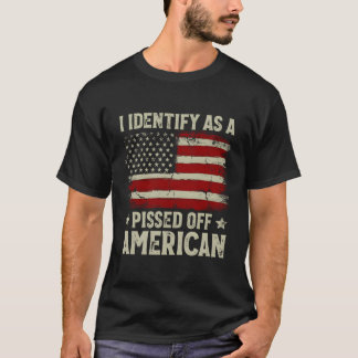 T-shirt Le Drapeau Américain Que J'Identifie Comme Un Amér