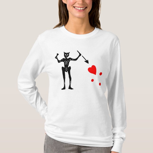 T-shirt Le drapeau authentique de Blackbeard (Devant)