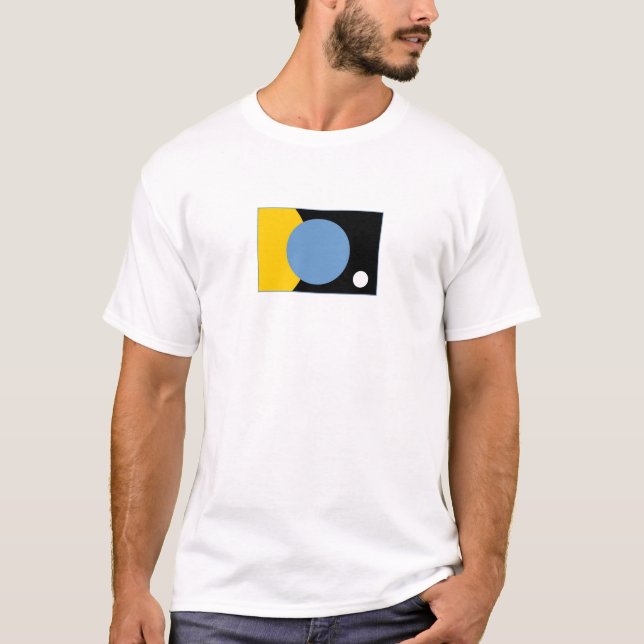 T-shirt Le drapeau blanc des hommes de la terre T (Devant)