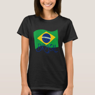 T-shirt Le drapeau brésilien Football