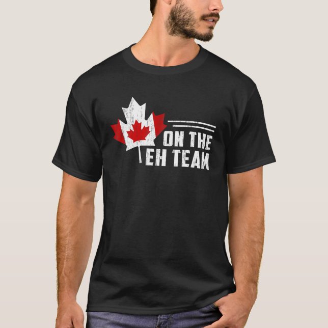T-shirt Le drapeau canadien de la Feuille d'érable de l'Éq (Devant)