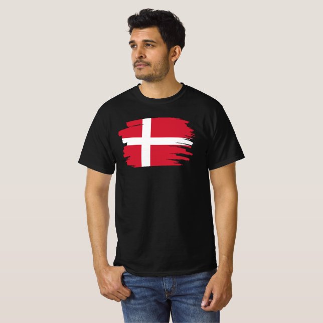 T-shirt Le drapeau danois (Devant entier)