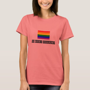 T-shirt le drapeau d'arc-en-ciel, Dieu ne distingue pas