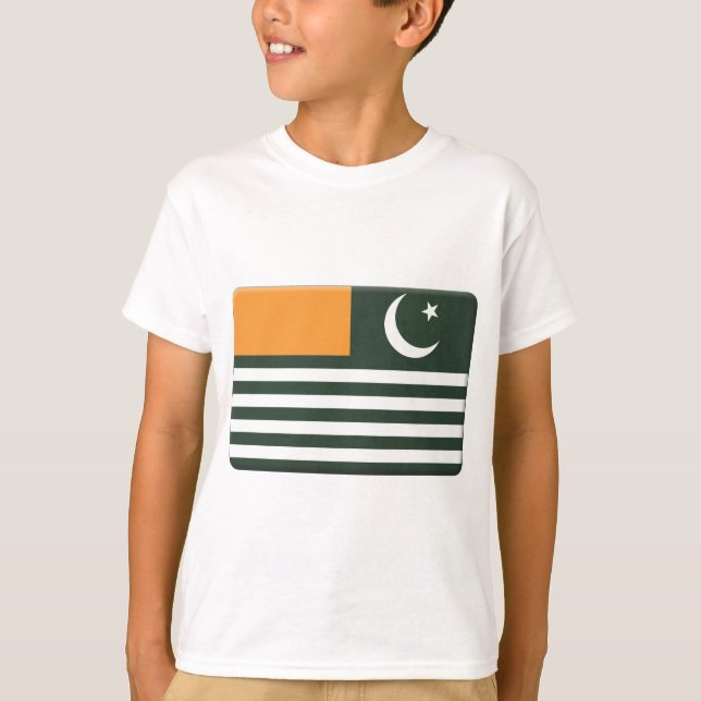 T-shirt Le drapeau d'Azad Cachemire PERSONNALISENT (Devant)