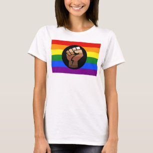 T-shirt Le drapeau de couleur des personnes queer de Slipp