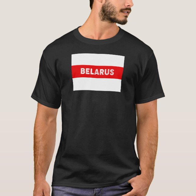 T-shirt Le drapeau de la Biélorussie symbole de la révolut (Devant)