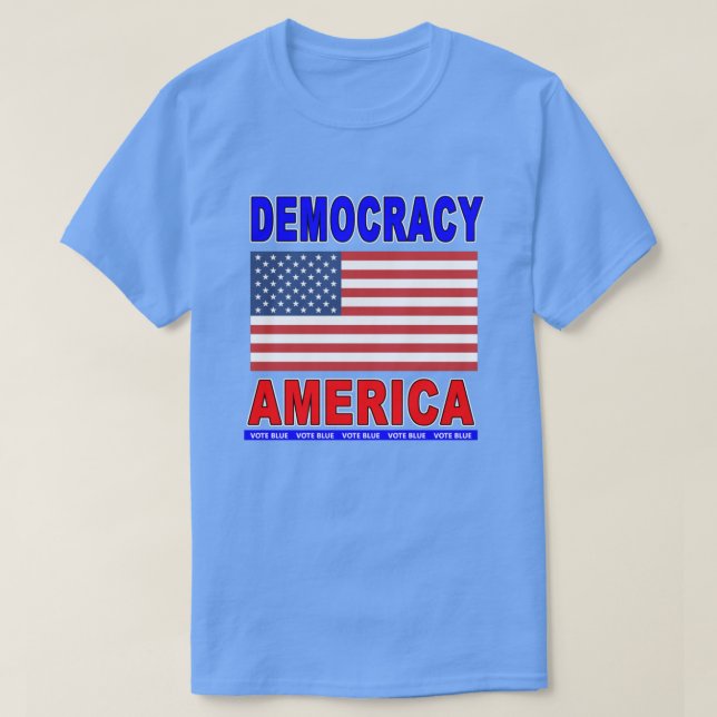 T-shirt Le drapeau de la démocratie Amérique (Design devant)