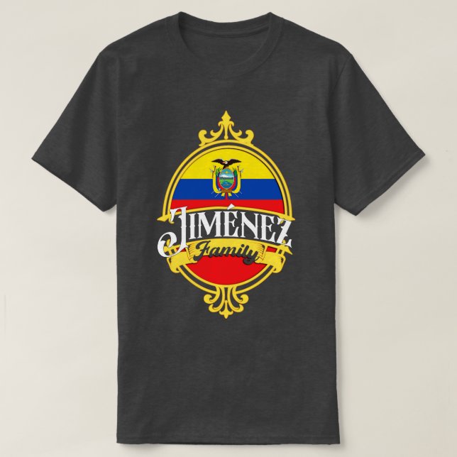 T-shirt Le drapeau de la famille Jimenez (Design devant)