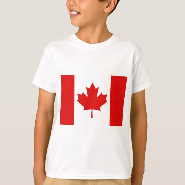 T-shirt Le drapeau de la Feuille d'érable du Canada (Devant)