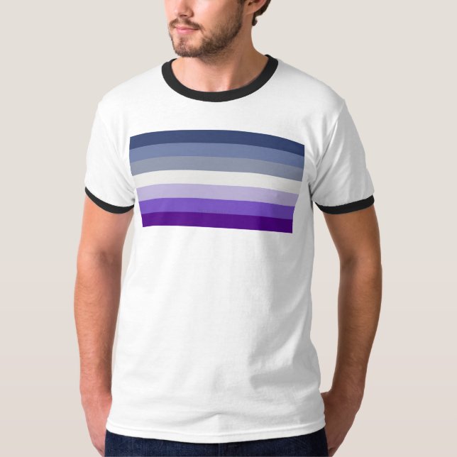 T-shirt Le drapeau de la fierté lesbienne butch de Slipper (Devant)