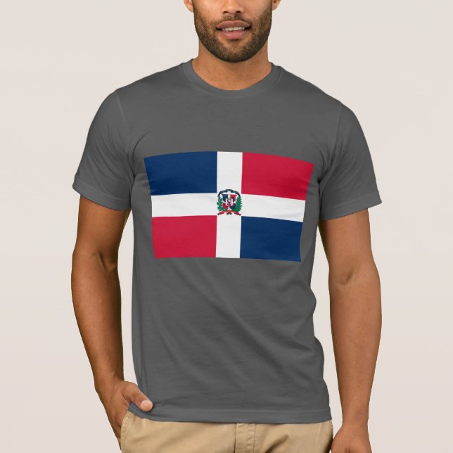 T-shirt Le drapeau de la République Dominicaine (Devant)