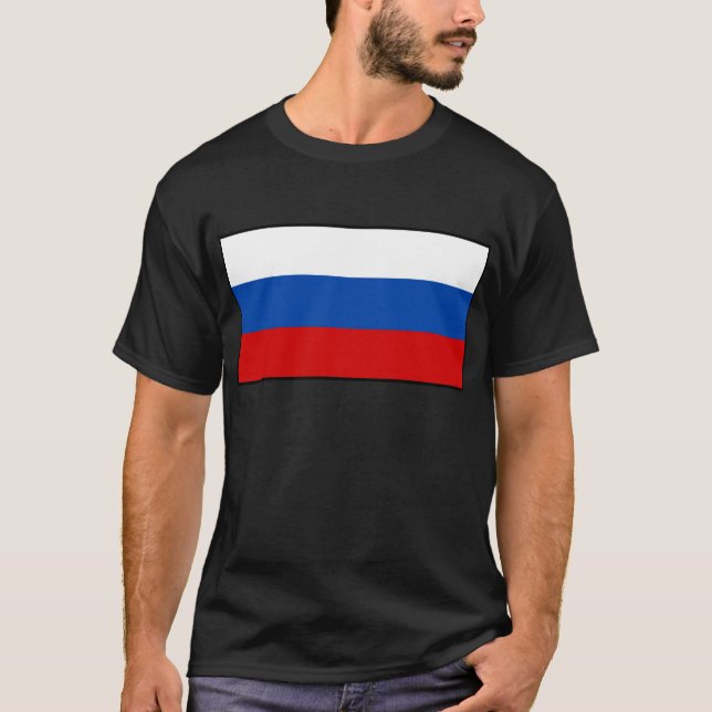 T-shirt Le Drapeau de la Russie (Devant)