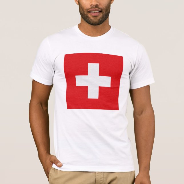 T-shirt Le drapeau de la Suisse (Devant)