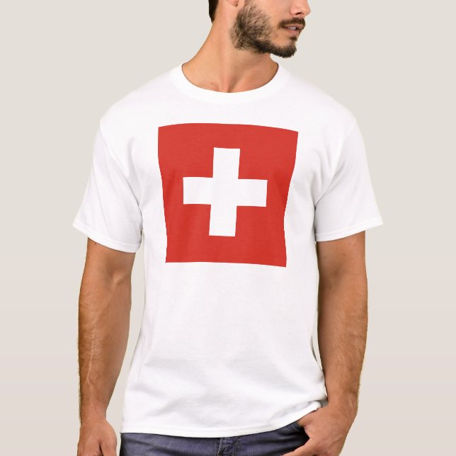 T-shirt Le drapeau de la Suisse meurent der Schweiz de (Devant)