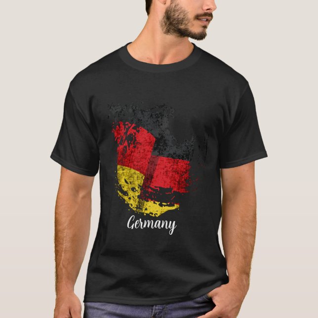 T-shirt le drapeau de l'Allemagne (Devant)