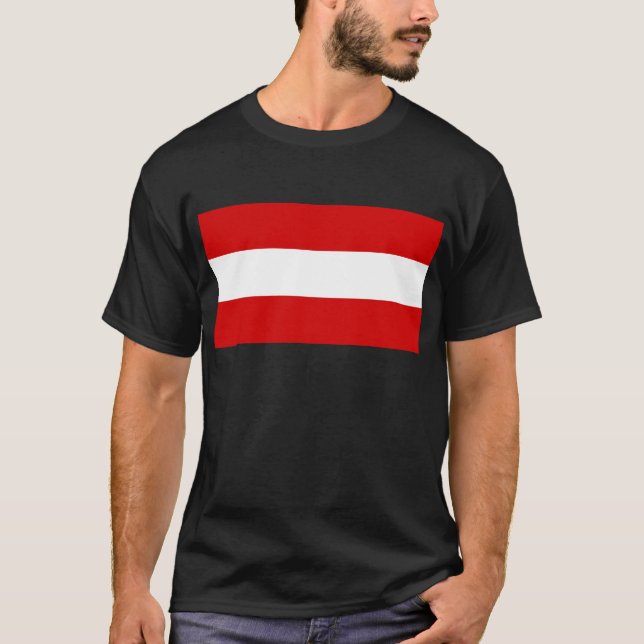 T-shirt Le drapeau de l'Autriche (Devant)