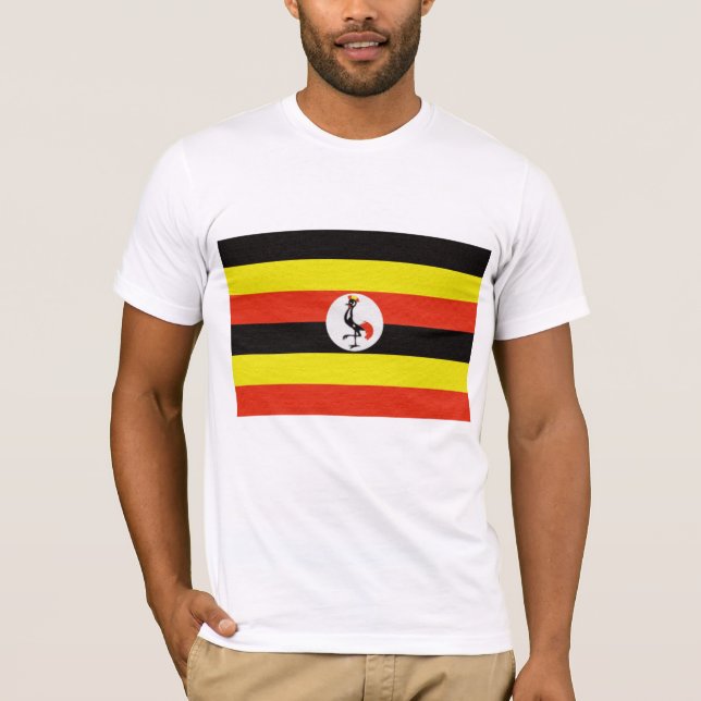 T-shirt Le drapeau de l'Ouganda (Devant)