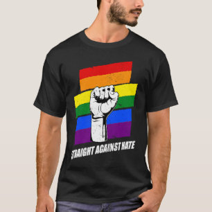 T-shirt Le drapeau de Rainbowflag gay pride contre la hain