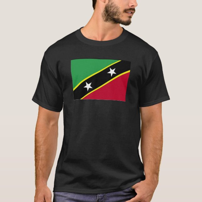 T-shirt Le drapeau de St Kitts et Niévès (Devant)