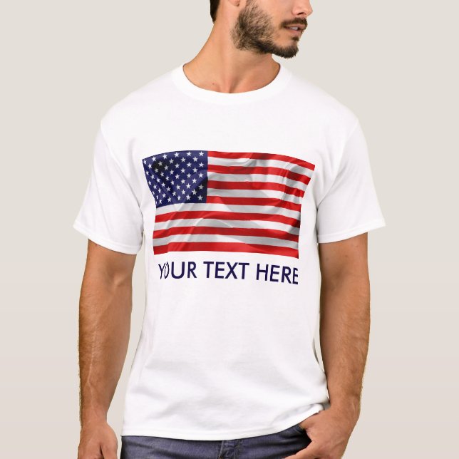 T-shirt Le drapeau des États-Unis d'Amérique (Devant)