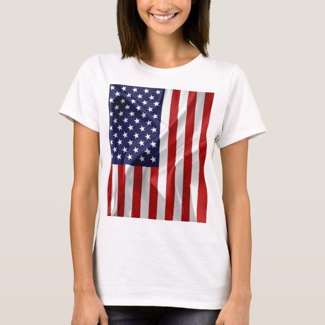 T-shirt Le drapeau des États-Unis d'Amérique (Devant)
