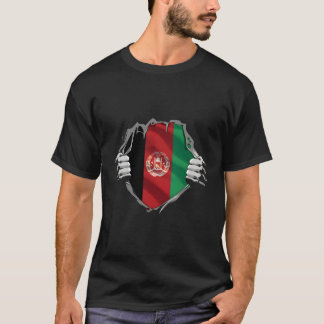 T-shirt Le drapeau des racines de l'Afghanistan, un vérita