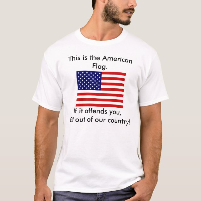 T-shirt Le drapeau des USA, ceci est le drapeau (Devant)