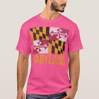 T-SHIRT LE DRAPEAU D'ÉTAT DE MARYLAND ANNAPOLIS BALTIMORE 