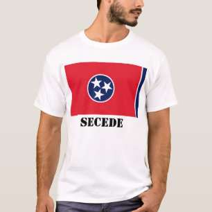 T-shirt Le drapeau d'état du Tennessee, FONT CÉCESSION
