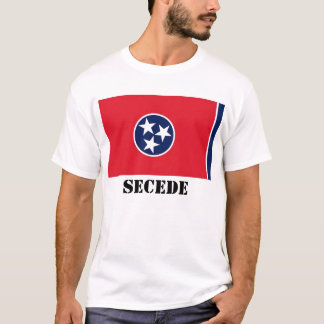 T-shirt Le drapeau d'état du Tennessee, FONT CÉCESSION