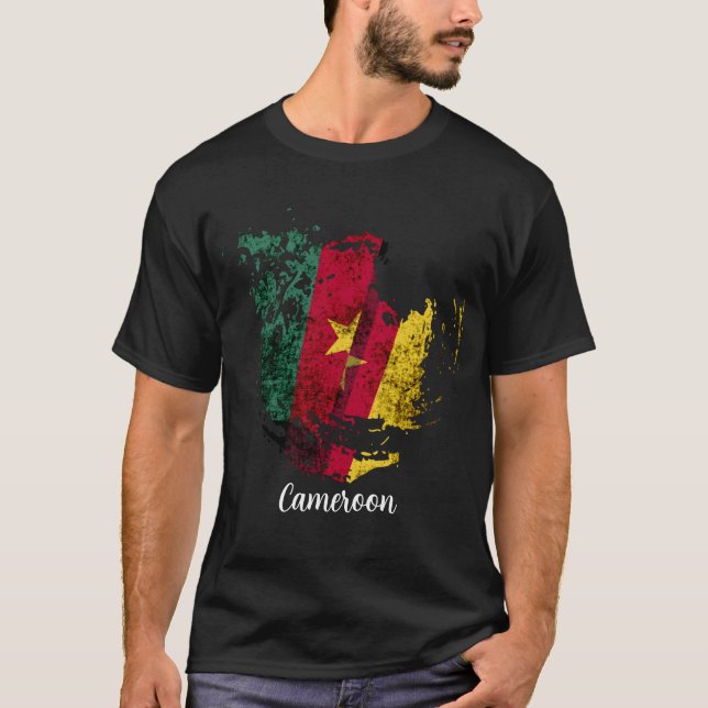 T-shirt le drapeau du Cameroun (Devant)
