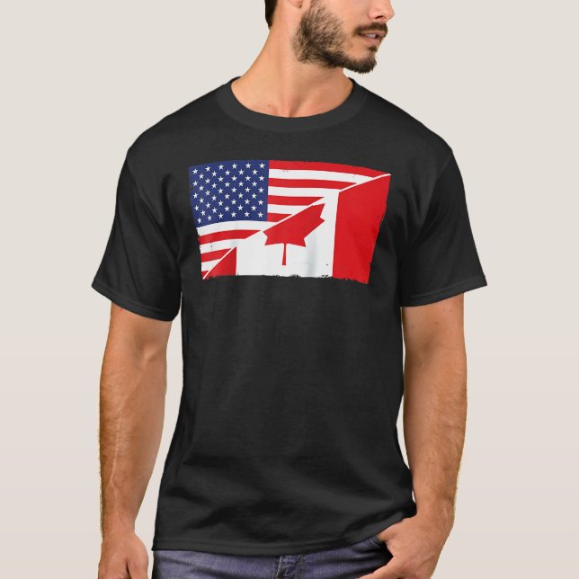 T-shirt Le Drapeau Du Canada Et Les Racines Du Drapeau Des (Devant)