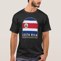 Le drapeau du Costa Rica Emblem Vintage
