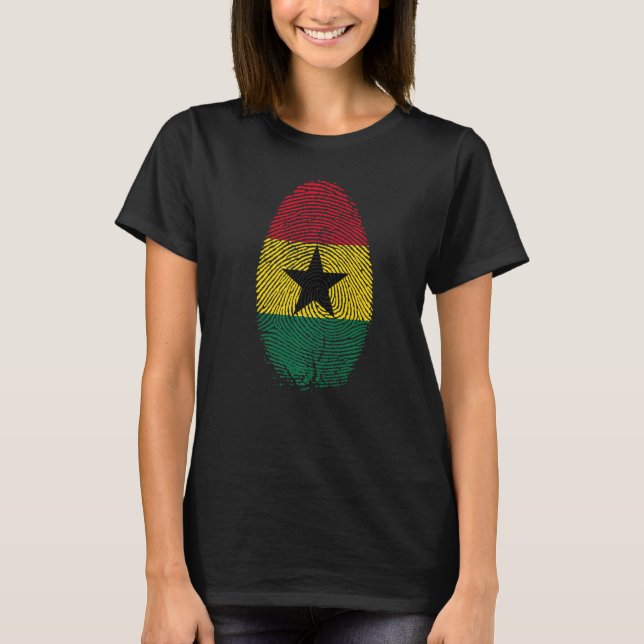 T-shirt Le drapeau du Ghana Empreinte C'est dans mon cadea (Devant)