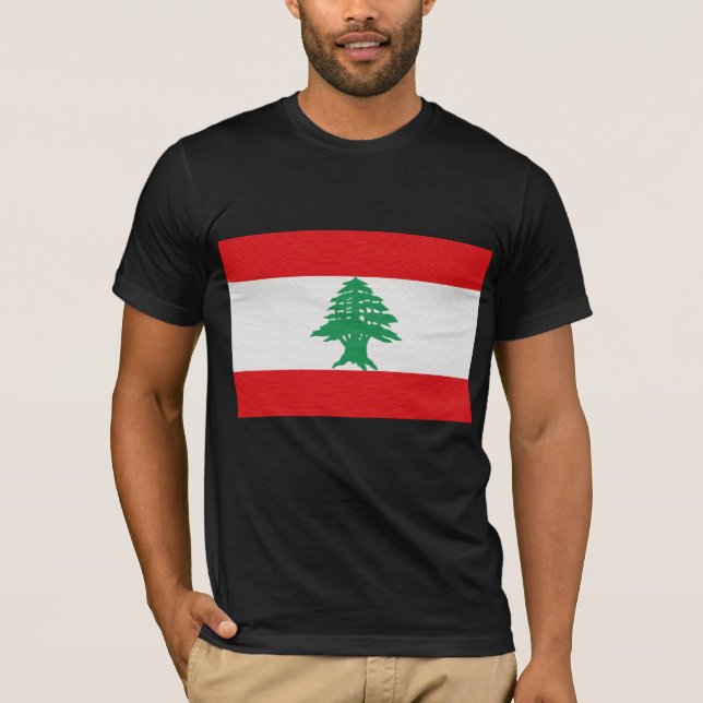 T-shirt Le drapeau du Liban (Devant)