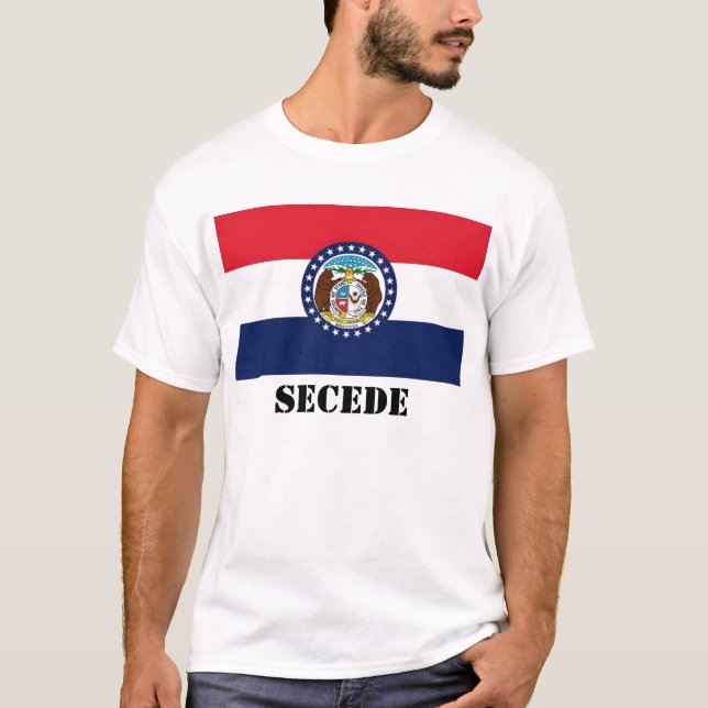 T-shirt Le drapeau du Missouri, FONT CÉCESSION (Devant)