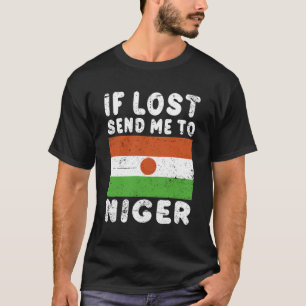 T-shirt Le Drapeau Du Niger Si Perdu M'Envoie Au Niger