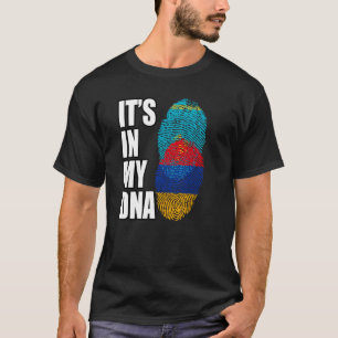T-shirt Le Drapeau Du Patrimoine De L'ADN Mélangé Arménien