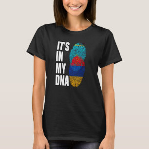 T-shirt Le Drapeau Du Patrimoine De L'ADN Mélangé Arménien