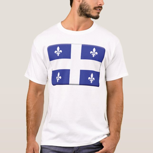 T-shirt Le drapeau du Québec PERSONNALISENT (Devant)