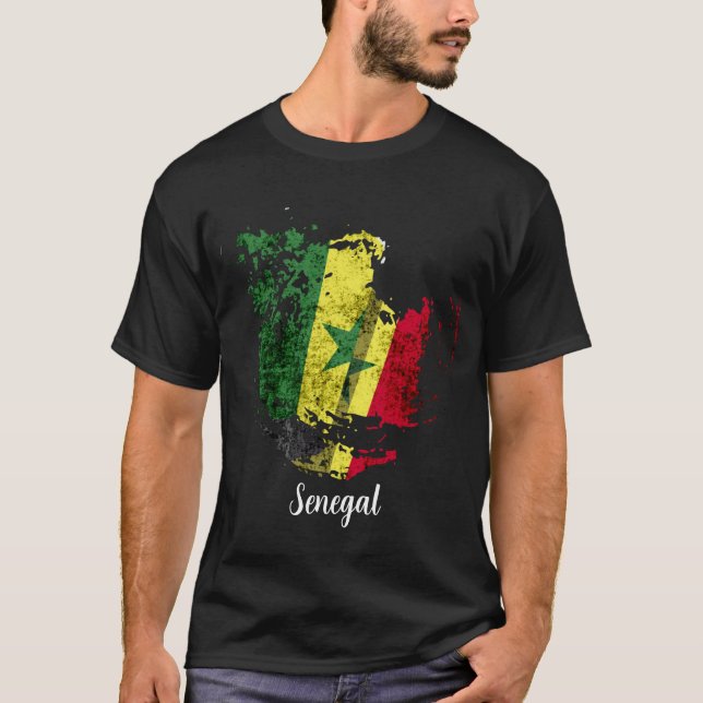 T-shirt le drapeau du Sénégal (Devant)