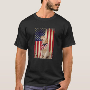 T-shirt Le Drapeau du sourire d'or T Shirt, Golden Retrie