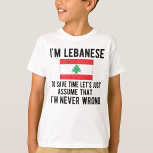 T-shirt Le drapeau libanais de l'héritage libanais