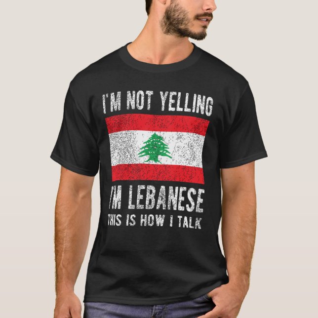 T-shirt Le drapeau libanais de l'héritage libanais (Devant)