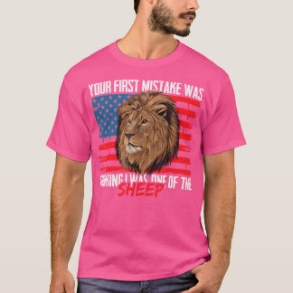 T-shirt Le Drapeau Lion Patriotique Américain N'Était Pas 