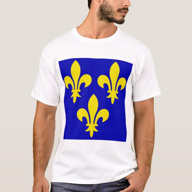 T-shirt Le drapeau médiéval de la France (Devant)