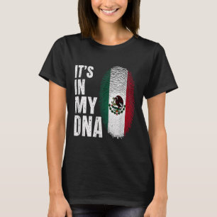 T-shirt Le Drapeau Mexicain Mexique C'Est Dans Mon Adn