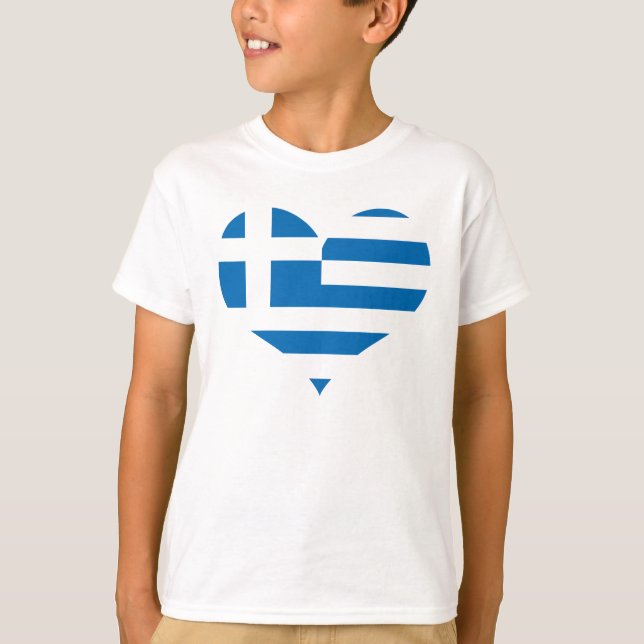 T-shirt Le drapeau national de la Grèce (Devant)