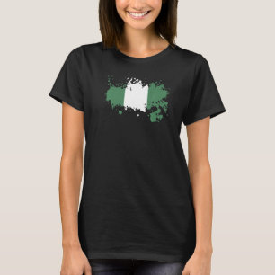 T-shirt Le drapeau national du Nigeria souvenir pour les f